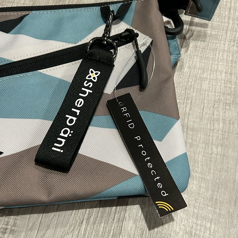 Sherpani RFID Protected Crossbody Bag - Blue, Brown, White - Picture 3 of 8